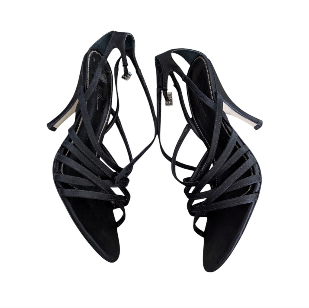 Nicole Miller Black Strappy Heels Sz.9